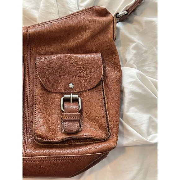 Spikes and Sparrow Genuine Leather Handbag Shoulder Bag Tan Brown Tote - Picture 3 of 16